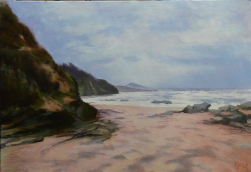 Elżbieta Pazera Oceany dalekie VJ , akryl ,55 x 80 cm, 2022 r..JPG